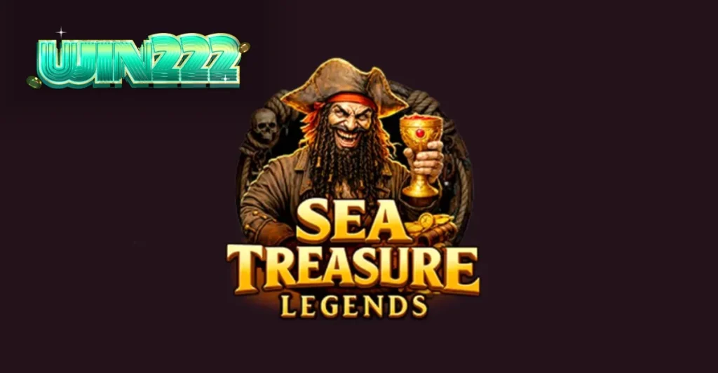 Interface do jogo de slot Sea Treasures Legend com tema pirata