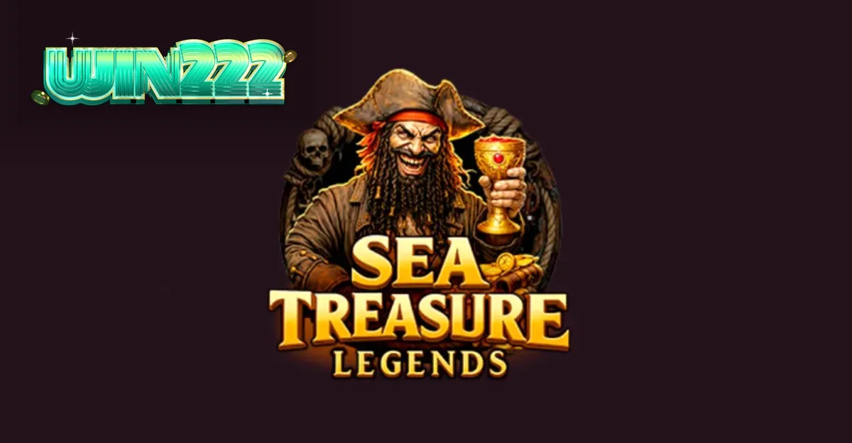 Interface do jogo de slot Sea Treasures Legend com tema pirata